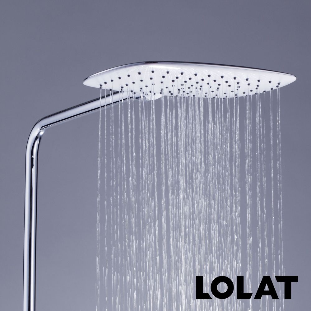 LOLAT 羅力  簡約長方型雨灑頭/大面板/出水細膩/簡易DIY/鉻  RS730PC