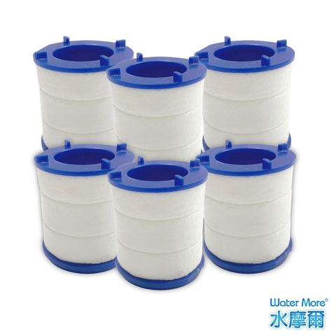 Water More 水摩爾 透明PP高密度濾棉除氯過濾器-專用替換濾芯(6入)