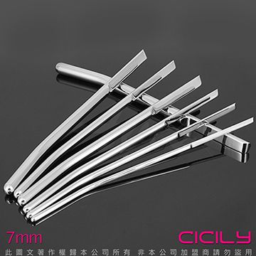 CICILY 虐戀精品 金屬不銹鋼 實心尿道擴張器 男用馬眼刺激 02 7mm