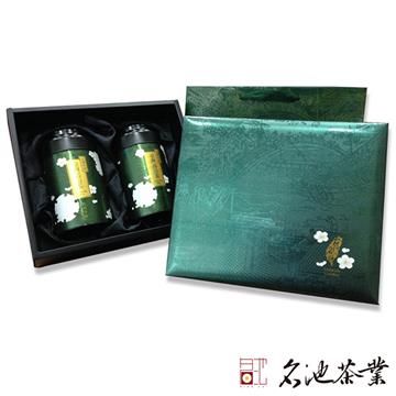 【南紡購物中心】 【名池茶業】阿里山高山茶手採一心二葉禮盒組-綠色款(150克x2)