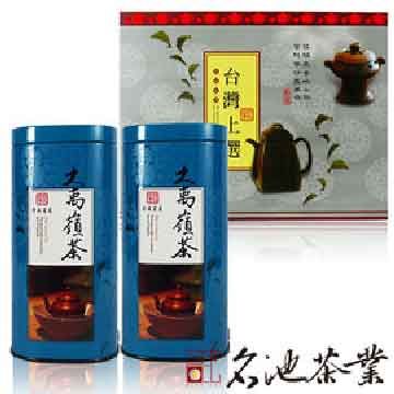 MingChi Tea 名池茶業 【南紡購物中心】 大禹嶺手採高山茶葉禮盒 器質款(150公克x2)附贈提袋x1