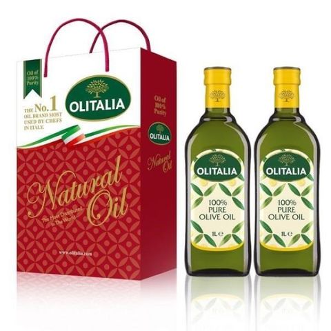 【南紡購物中心】 Olitalia奧利塔純橄欖油禮盒組1000mlx2