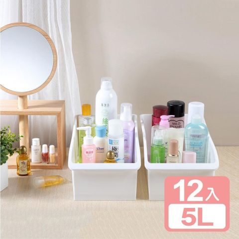 《真心良品》卡菲附輪萬用收納盒5L-12入組