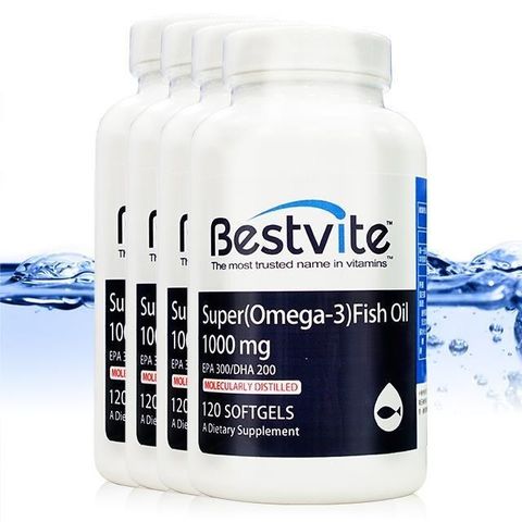 Bestvite 必賜力 超級OMEGA-3魚油膠囊4瓶組(120顆/瓶)