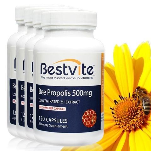Bestvite 必賜力 高濃縮蜂膠膠囊4瓶組(120顆/瓶)