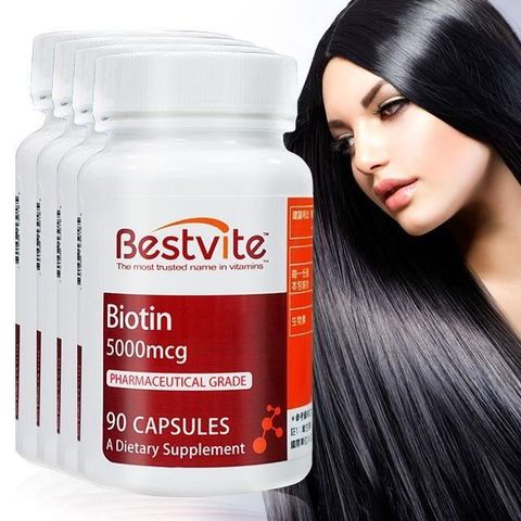 【美國BestVite】必賜力生物素膠囊4瓶 (90顆*4瓶)