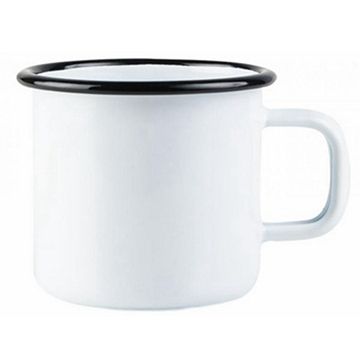 【南紡購物中心】 【芬蘭Muurla】基本白琺瑯馬克杯370cc(白色)咖啡杯/琺瑯杯