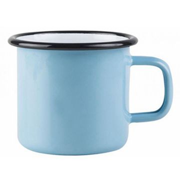 【南紡購物中心】 【芬蘭Muurla】基本藍琺瑯馬克杯370cc(藍色)咖啡杯/琺瑯杯