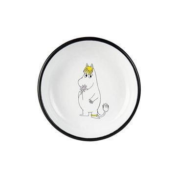 Muurla 【南紡購物中心】 嚕嚕米系列-司諾克小姐琺瑯盤600cc/18cm(粉紅色)