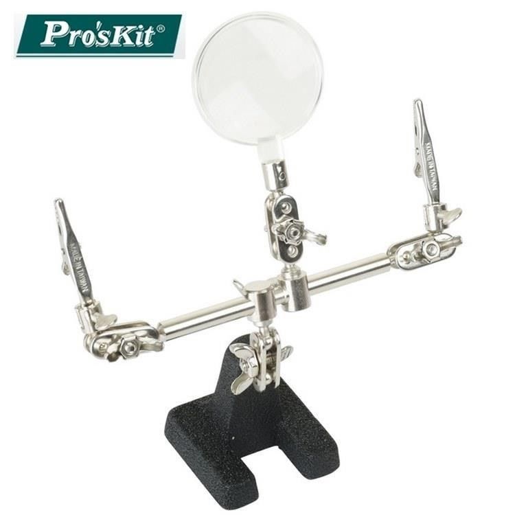 ProsKit 寶工 50mm/2吋膠片放大輔助夾座608-391A(2.5倍壓克力放大鏡;鑄鋼底座;多方向輔助夾)