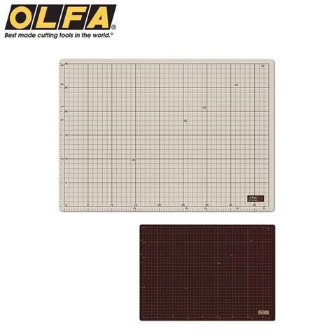 OLFA 日本雙面切割墊CM-A3裁切墊即135B桌墊(灰褐+咖啡色)工藝墊板美工墊子