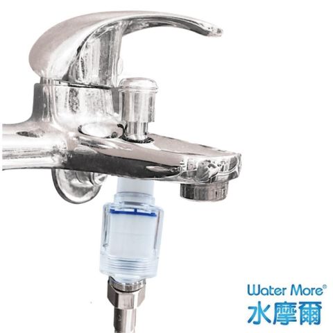 Water More 透明PP高密度濾棉除氯沐浴過濾器 3入組