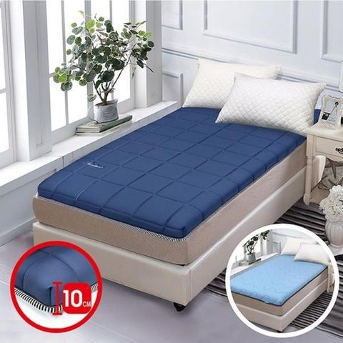 【FITNESS】雙人加大可折式獨立筒記憶床墊(6*6.2)-(顏色隨機出貨)