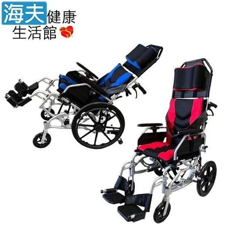 【海夫健康生活館】FZK 傾舒芙 頭靠 空中傾倒 移位 輪 椅 16吋座寬 16吋後輪(AC1616)
