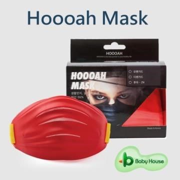 【南紡購物中心】 Hoooah Mask OFNGUARD 3D雙劍守護神無毒雙層防護明星時尚口罩-面罩+5入補充濾材-紅色