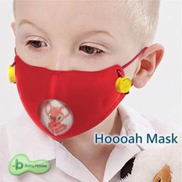 【南紡購物中心】 Hoooah Mask 波卡卡通兒童可換雙層抗菌防護口罩(防護面罩+3入補充濾材)-無尾熊粉