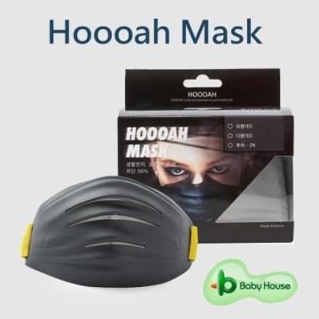 【南紡購物中心】 Hoooah Mask OFNGUARD 3D雙劍守護神無毒雙層防護明星時尚口罩-面罩+5入補充濾材-灰色