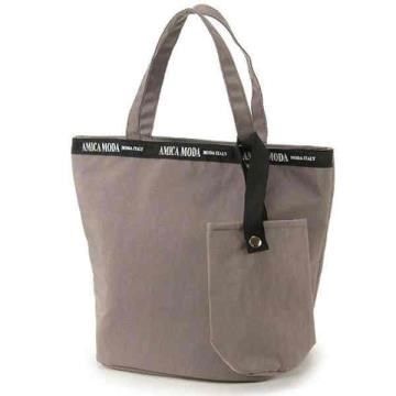 【南紡購物中心】 日本 AMICA MODA 素色 保溫袋 保冷袋 便當袋 附瓶袋(灰色)