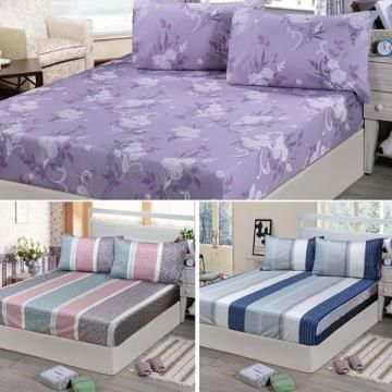 【Victoria】純棉單人床包+枕套二件組-多款任選