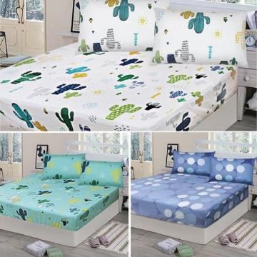 【Victoria】純棉雙人床包+枕套三件組-多款任選