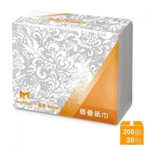 五月花 【南紡購物中心】  MFP摺疊紙巾200張x20包/箱