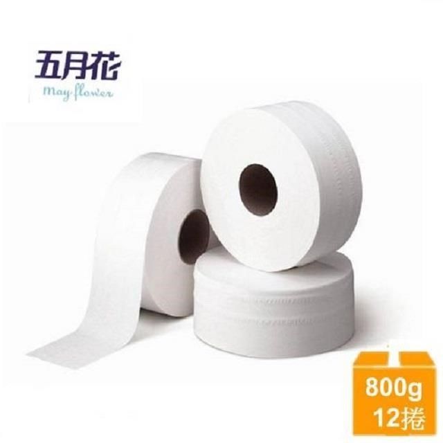 五月花 大捲筒衛生紙(800g*12捲/箱)