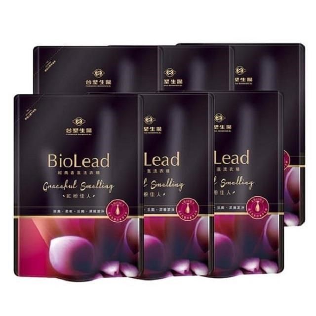 Dr's Formula 台塑生醫 【南紡購物中心】 BioLead經典香氛洗衣精補充包 紅粉佳人1.8kg(6包)