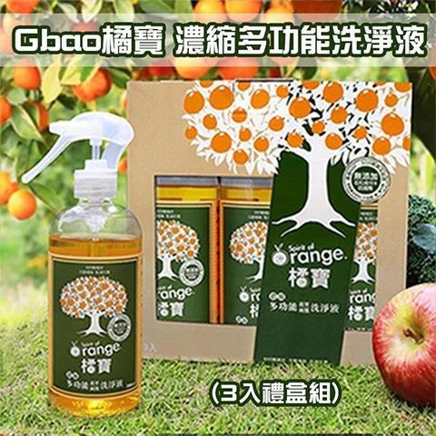 富樂屋 【南紡購物中心】 Gbao橘寶 濃縮多功能洗淨液 (三入組)