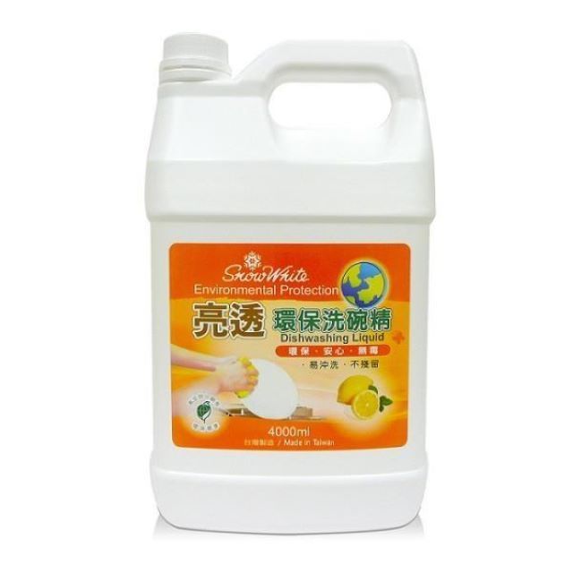 白雪 【南紡購物中心】  亮透環保洗碗精4000ml*4入