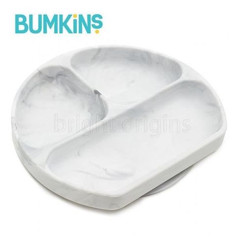 【南紡購物中心】 美國 Bumkins 矽膠餐盤(大理石紋)