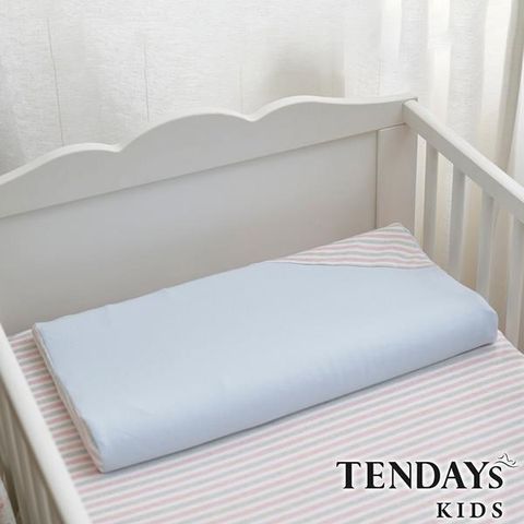 【南紡購物中心】 嬰兒枕-TENDAYs 有機棉可水洗透氣嬰兒枕(和風藍 0-4歲 可水洗記憶枕)