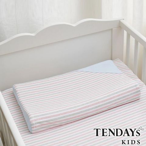 【南紡購物中心】 嬰兒枕-TENDAYs 有機棉可水洗透氣Ω天使枕(和風藍 0-4歲 可水洗記憶枕)