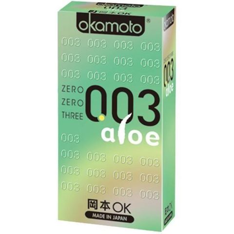 okamoto 岡本 【南紡購物中心】 -003 Aloe蘆薈極薄保 險 套(6入) 