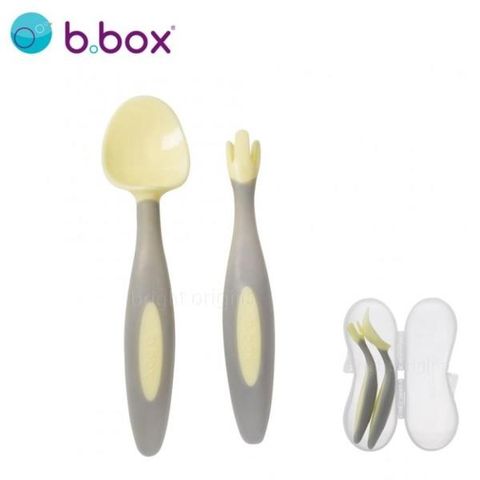 b.box 【南紡購物中心】 澳洲  專利湯匙叉子組(馬卡龍黃)