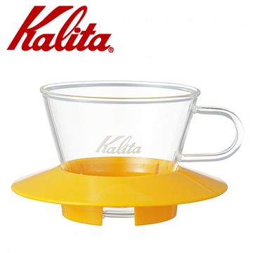 【南紡購物中心】 KALITA 155系列蛋糕型玻璃濾杯(芒果黃) #05061