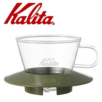 Kalita 【南紡購物中心】  155系列蛋糕型玻璃濾杯(迷彩綠) #05064