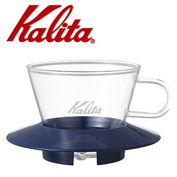 Kalita 【南紡購物中心】  155系列蛋糕型玻璃濾杯(寶石藍) #05065