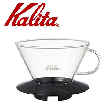 Kalita 【南紡購物中心】  185系列蛋糕型玻璃濾杯(經典黑) #05039