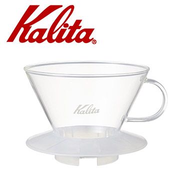 【南紡購物中心】 KALITA 185系列蛋糕型玻璃濾杯(雪花白)4人份 #05112
