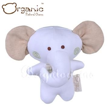【南紡購物中心】 加拿大 Organic 有機棉嬰兒玩具-啾咪安撫娃娃(小象)