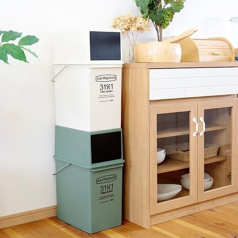 日本 LIKE IT earthpiece 前開式可堆疊垃圾桶17L - 共四色