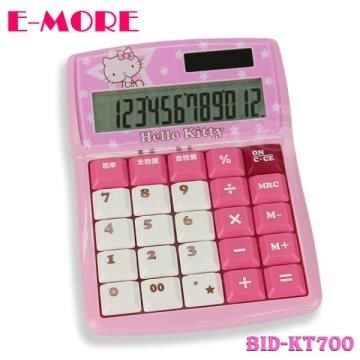 【南紡購物中心】 【E-MORE】Sanrio甜蜜系列-Hello Kitty 12位數計算機KT700