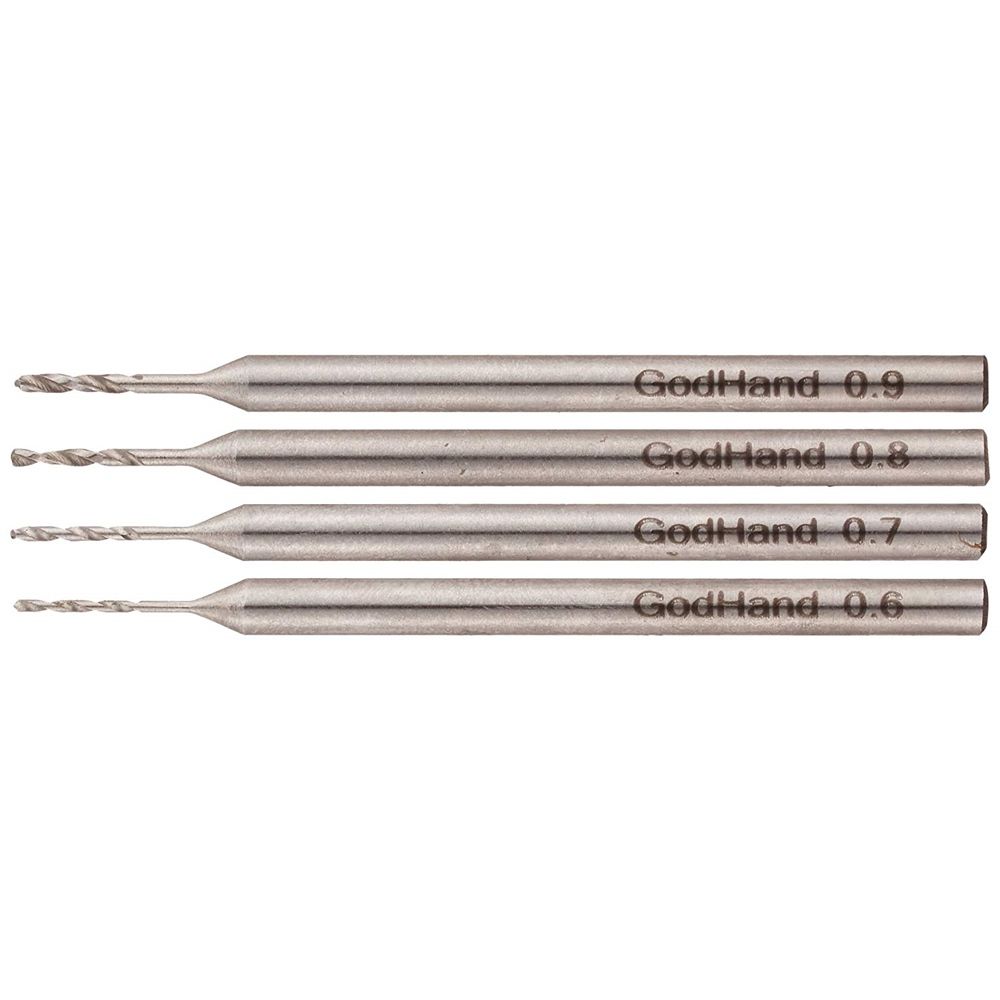 GodHand 神之手 日本鑽頭套組GH-DB-5A共5入即0.5mm鑽頭0.6mm鑽頭0.7mm鑽頭0.8mm鑽頭0.9mm鑽頭鑽尾