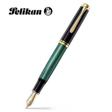 《Pelikan 百利金 Ｍ1000 綠條紋 鋼筆》德國 Pelikan