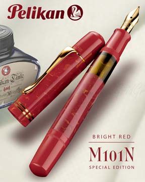 《新品上市》百利金 M101N Bright Red 復刻版 鋼筆德國 Pelikan