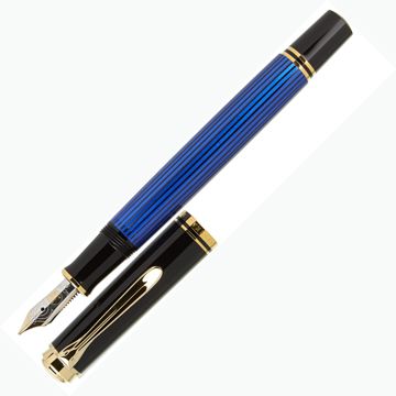 Pelikan 百利金  Souvern Fountain pen 藍桿14k鋼筆