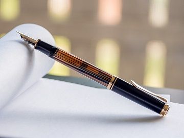 德國 百利金 Pelikan Souveran M400鋼筆-棕玳瑁 活塞上墨