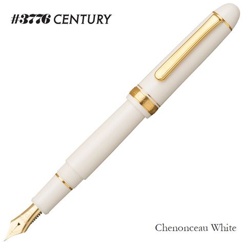 《 白金牌3776 Century 新色 Chenonceau White 舍農索城堡 象牙白 F尖鋼筆》日本 PLATINUM