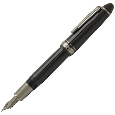 日本 寫樂 SAILOR PF 21K BLACK LUSTER 圓頭亮鉻黑低重心鋼筆(11-3048)長時間書寫不疲累
