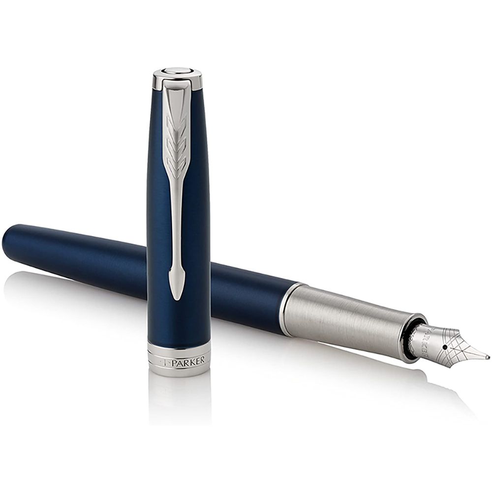 PARKER 派克 卓爾海洋藍白夾 18K F尖 鋼筆